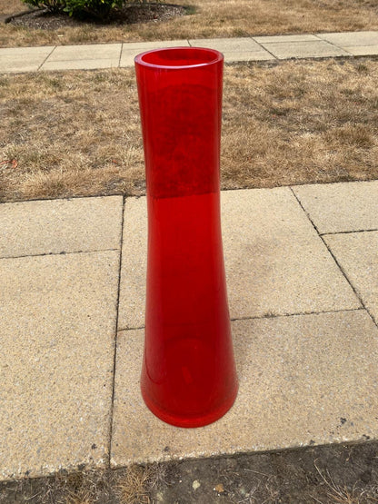 Lsa large 60cm vase red blown glass