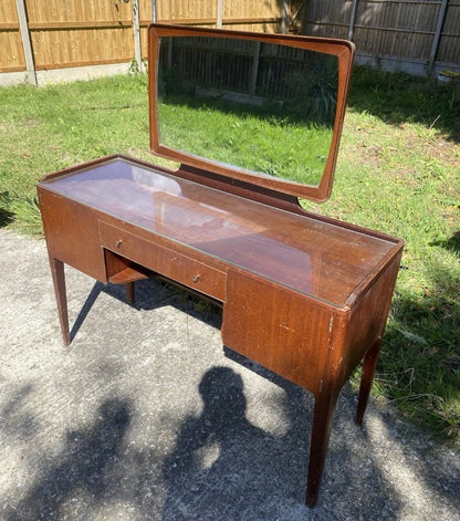 Stag Mid Century Dressing Table Mirror / Desk Vintage Teak
