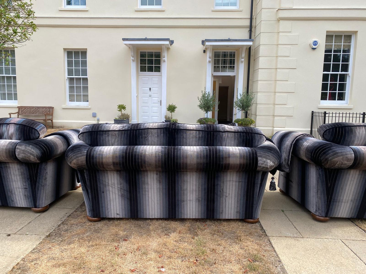 Two Seater Sofa , Armchair X2 , Footstool X 2 Matching Cushion Sofa Set Handmade